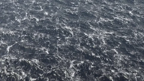Flight Over The Stormy Ocean / Stormy North Sea. Stock Footage 78596339