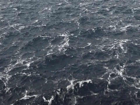Flight Over The Stormy Ocean / Stormy North Sea. Stock Footage 78605342