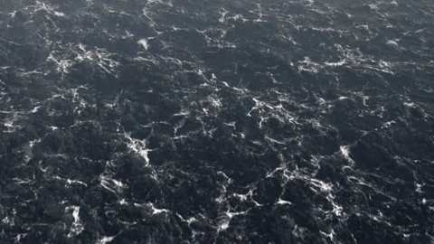 Flight Over The Stormy Ocean / Stormy North Sea. Video stock 143165604
