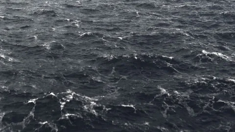 Flight Over The Stormy Ocean / Stormy North Sea. Stock Footage 217828884