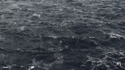Flight Over The Stormy Ocean / Stormy North Sea. Stock Footage 218027430