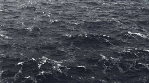 Flight Over The Stormy Ocean / Stormy North Sea. Stock Footage 218384229