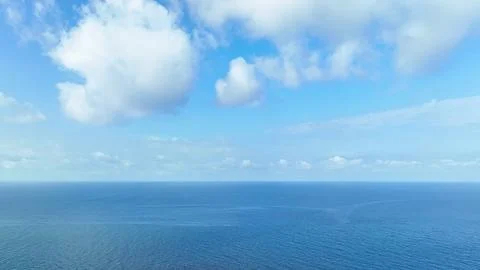 Flight over the stunning sea.  Stock Photos