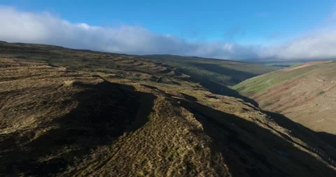 Flight over a sunny valley Stock Footage 275841813