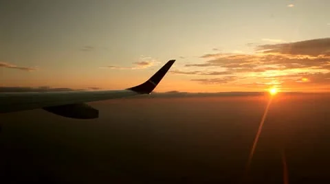 Flight Over Sunset Stock Footage