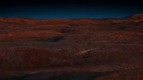 Flight over the surface of the planet Mars render 3d Stock Footage 69099675