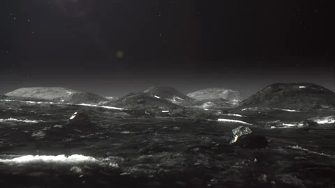 Flight over the surface of Pluto. Stock Footage 283138845