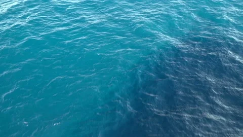 Flight over the surface of the turquoise sea. Stock Footage 140361111