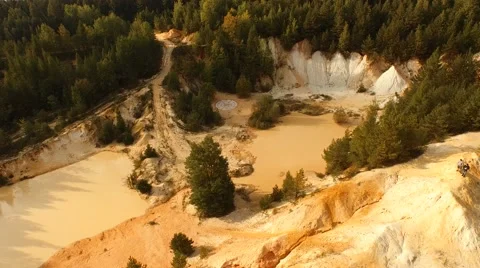 Flight over swamps in mountains Stock Footage 55298907
