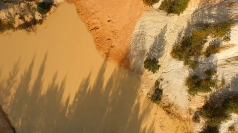 Flight over swamps in mountains Stock Footage 55301035