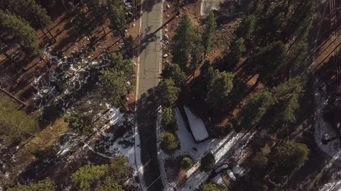 Flight over Tahoe lake Stock Footage 83737538