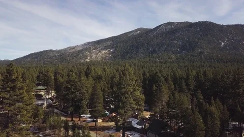 Flight over Tahoe lake Stock Footage 83737576