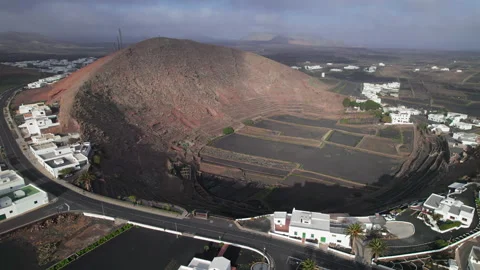 Flight over of Tajaste, Lanzarote Stock Footage 201729857