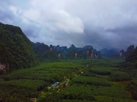 Flight over the Thai jungle Stock Footage 77335610
