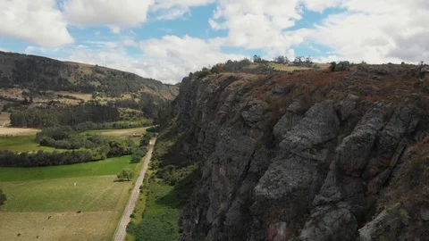 Flight over train tracks and mountains Stock Footage 124923809