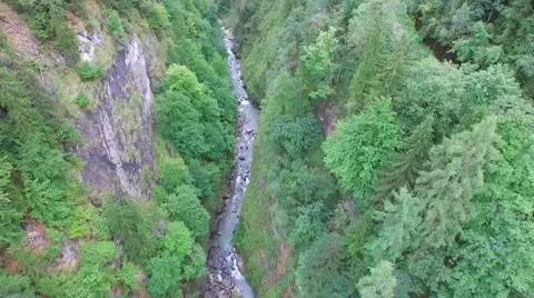 Flight Over A Valley In The Alps Stock Footage 58019765