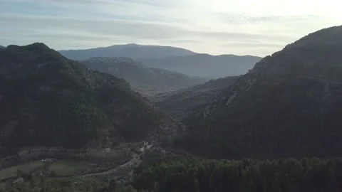 Flight over valley and mountains south france Stock Footage 148369950
