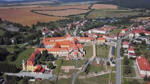 Flight over of Velehrad Monastery, Czech Republic Stock Footage 152993789