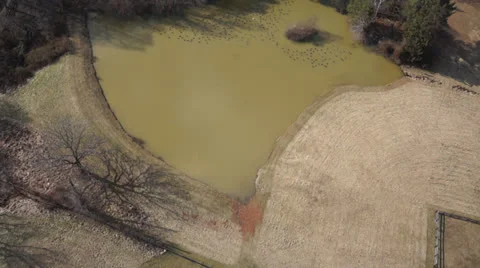Flight over Virginia farm Stock Footage 22948867