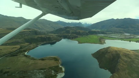Flight over Wanaka region Stock Footage 55539665