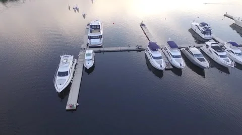 Flight over water and yatch 動画素材 59822931