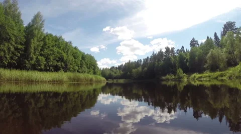 Flight over water Stock Footage 49007177