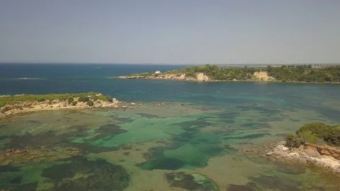 Flight over water in Greece Stock Footage 95888321