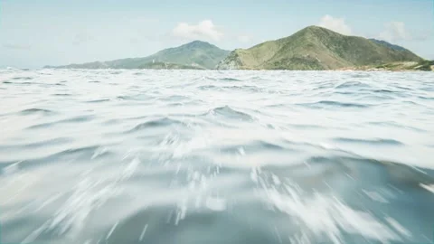 Flight over water surface, ocean or sea Stock Footage 167856807