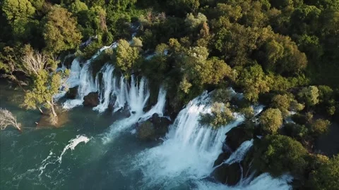 Flight over waterfall Stock Footage 321361322