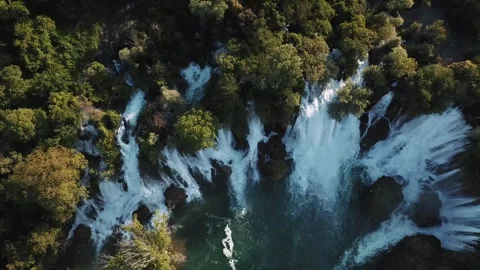 Flight over waterfall Stock Footage 321361440