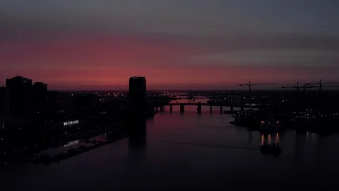 Flight over waterway Stock Footage 87743823