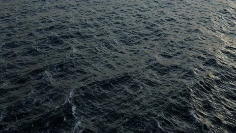 Flight over the waves of the ocean to the endless horizon. 3D rendering Stock Footage 200961076