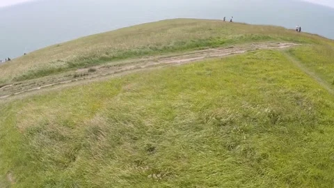 Flight Over White Cliffs of Dover Summers Day 1 Stock Footage 159630588