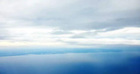 Flight over white clouds under blue sky background Stock Footage 169641793