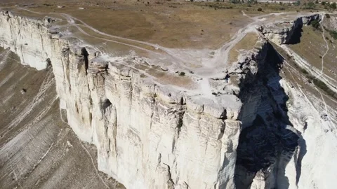 Flight over the White Rock Ak Kaya on the Crimean Peninsula. Stock-Footage 168899154