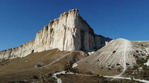 Flight over the White Rock Ak Kaya on the Crimean Peninsula. Stock-Footage 168899219