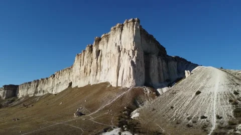 Flight over the White Rock Ak Kaya on the Crimean Peninsula. Stock-Footage 168899247
