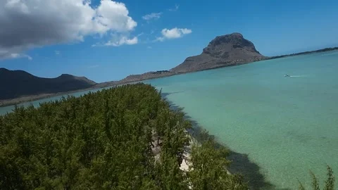 Flight over wild island Stock Footage 293202299