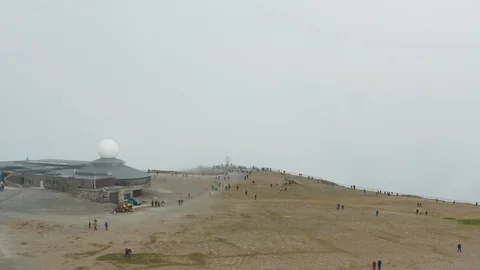Flight over World Globe monument at North Cape Stock Footage 128451418