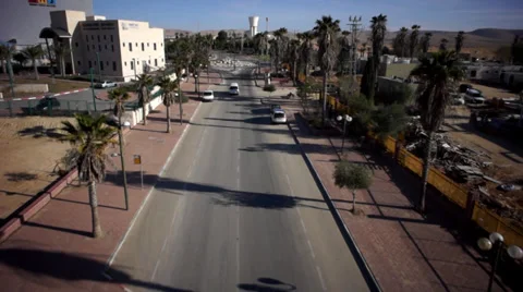 Flight over Yeruham, part 1 of 2 Stock Footage 38287839