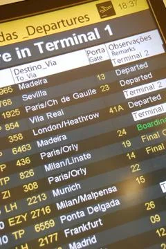 Flight panel Stock Photos