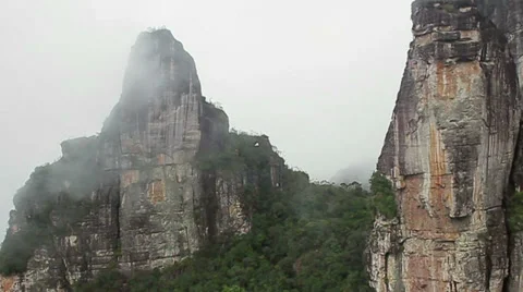 Flight with panorama of high mountains Stock-Footage 38704515