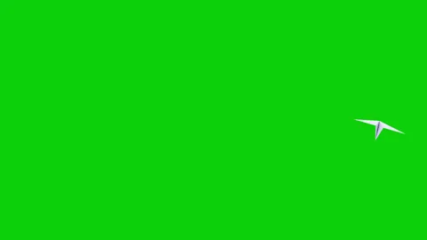 Flight paper plane following to path on green screen. Stock Footage 281845642