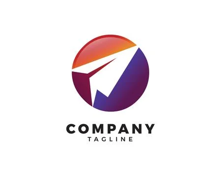 Flight paper plane logo vector icon illustration Stock Illustration