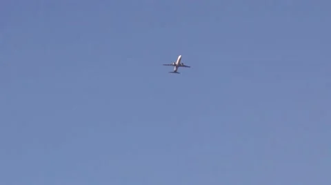 Flight Of Passenger Airplane Stock Footage 52021563