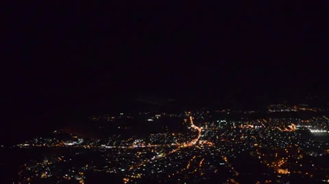 In Flight Passenger Point Of View At Night Video stock 47536671