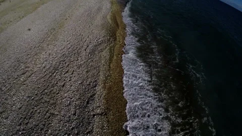 Flight of the phantom over the coastline Stock Footage 86787551