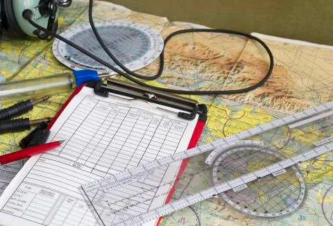 Flight plan Stock Photos