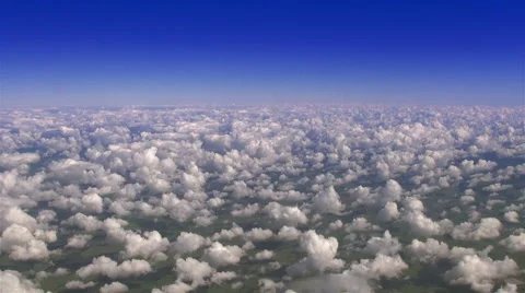 Flight on plane over fluffy clouds Video stock 41462976