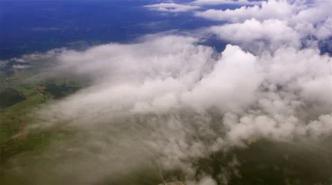 Flight on plane over pretty clouds Video stock 41462979